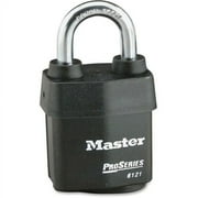 Master Lock Pro Series Rekeyable Padlock - Keyed Different - 0.31 Shackle Diameter - Cut Resistant, Pry Resistant, Weather Resistant - Steel - Black - 1 Each | Bundle of 10 Each