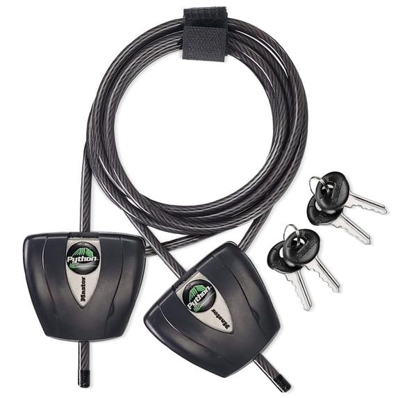 Master Lock Backpack Master Lock Python Cable Lock, 6', Steel, Black, Keyed Lock - Walmart.com