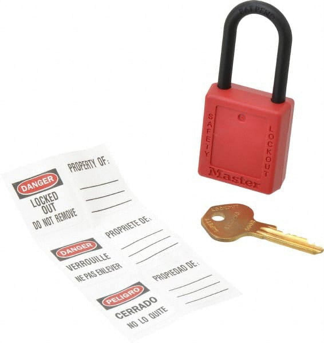 Master Lock Red Dielectric Zenex Safety Lockout Tagout Padlock