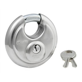 Master Lock 2-3/4in (70mm) Wide Stainless Steel Discus Padlock with Shrouded Shackle