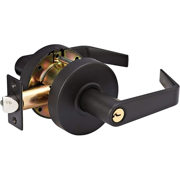 Master Lock SLCHCR10B Heavy Duty Lever Style, Grade 2 Commercial Classroom Door Lock with Bump Stop, Oil Rubbed Bronze Finish CA2