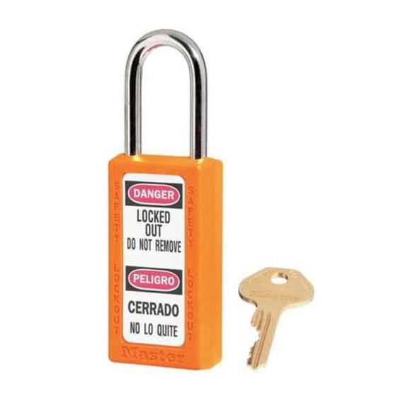 Master Lock Safety 411 Series Zenex Thermoplastic Padlock Orange 411ORJ
