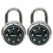 Master Lock 1500T 2 Pack Metal Body, hardened steel shackle Smooth Combination Padlock 2 Piece 2 Pack