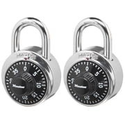 Master Lock 1500T 2 Pack Metal Body, hardened steel shackle Smooth Combination Padlock 2 Piece 2 Pack