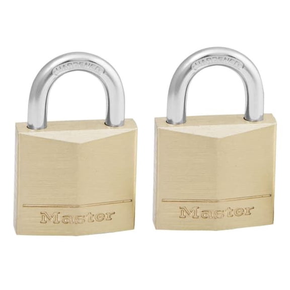 Master Lock - Solid Brass 30mm Padlock 4-Pin - Keyed Alike x 2