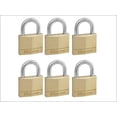 thumbnail image 1 of Master Lock - Solid Brass 40mm Padlock 4-Pin - Keyed Alike x 6, 1 of 1