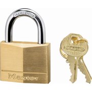 Master Lock Solid Brass Keyed Padlock - Pack of 18   Residential Use, Standard Application