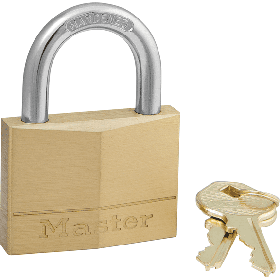 Master Lock Solid Brass Keyed Padlock - Pack of 6 Residential Use, Standard Application