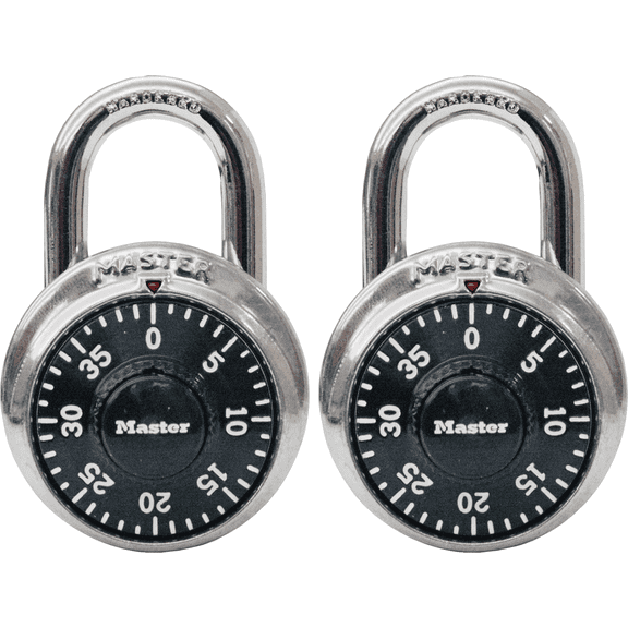 Master Lock Stainless Steel Combination Padlock - Pack of 18 Home & Garage Storage, Stackable Design