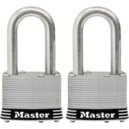 Master Lock Stainless Steel Keyed Padlock - Pack of 6