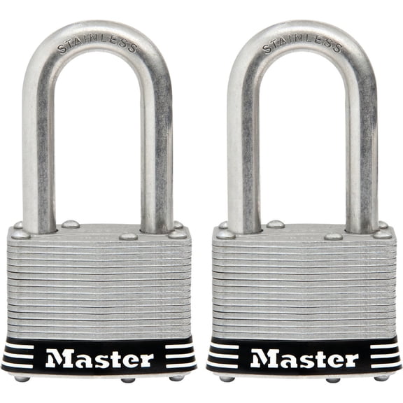 Master Lock Stainless Steel Keyed Padlock - Pack of 6