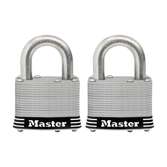 Master Lock Stainless Steel Keyed Padlock - Pack of 6