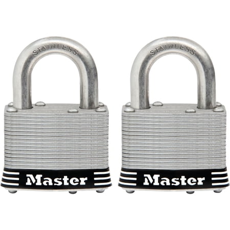 Master Lock Stainless Steel Keyed Padlock - Pack of 8