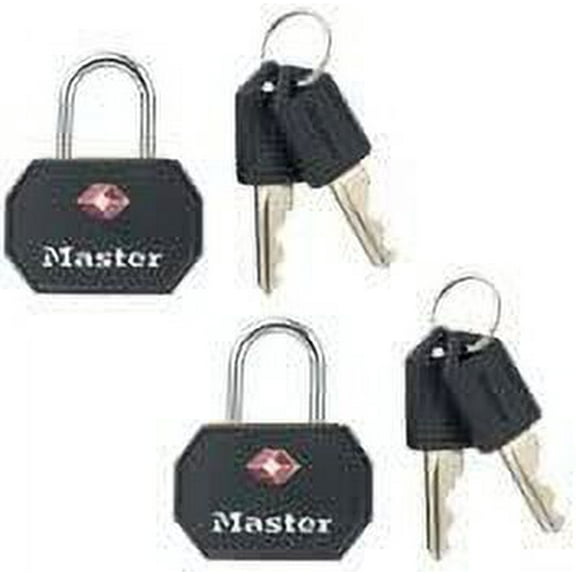 Master Lock TSA-Accepted Keyed Padlocks 4681TBLK