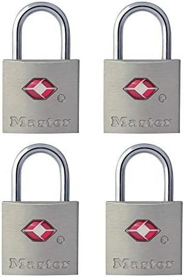 Master Lock TSA Luggage Locks with Key, TSA Approved Lock for Backpacks, Bags and Luggage, 4