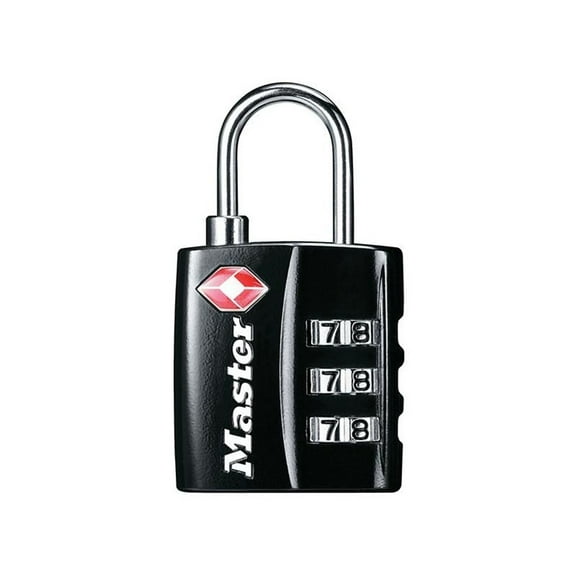 Master Lock Tsa 3-digit Combination Black Finish 30mm Padlock