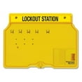 thumbnail image 1 of Master Lock Unfilled Padlock Lockout Station with Cover 4 x Padlock - 12.3" Height x 16" Width x 1.8" Depth - Yellow Frame, Cover - Plastic - 1Each, 1 of 2