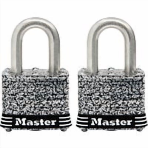 Master Lock Weather Coated Laminated Steel Keyed Padlock - Pack of 6 Value Multipack