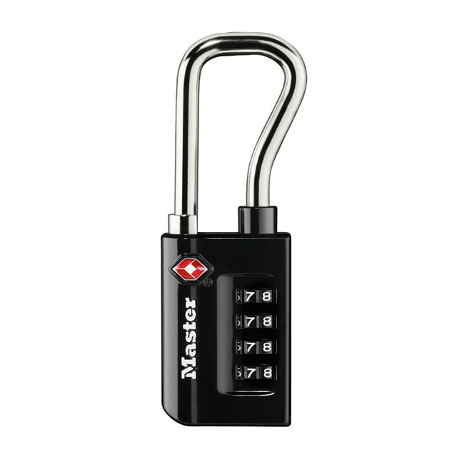 Master Lock Zinc 35 mm (1-5/16 in) TSA Approved Combination Lock, 48 mm (1-7/8 in) shackle