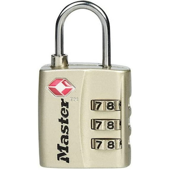 Master Lock Combination Padlock - Durable, Silver, Nickel Finish