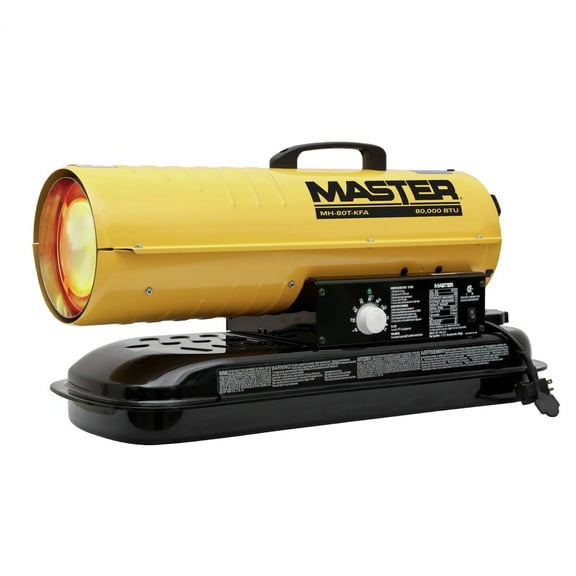 Master MH-80TBOA-KFA 80000 BTU Kerosene/Diesel Cordless and Corded Portable Forced Air Heater with Thermostat (Tool Only)