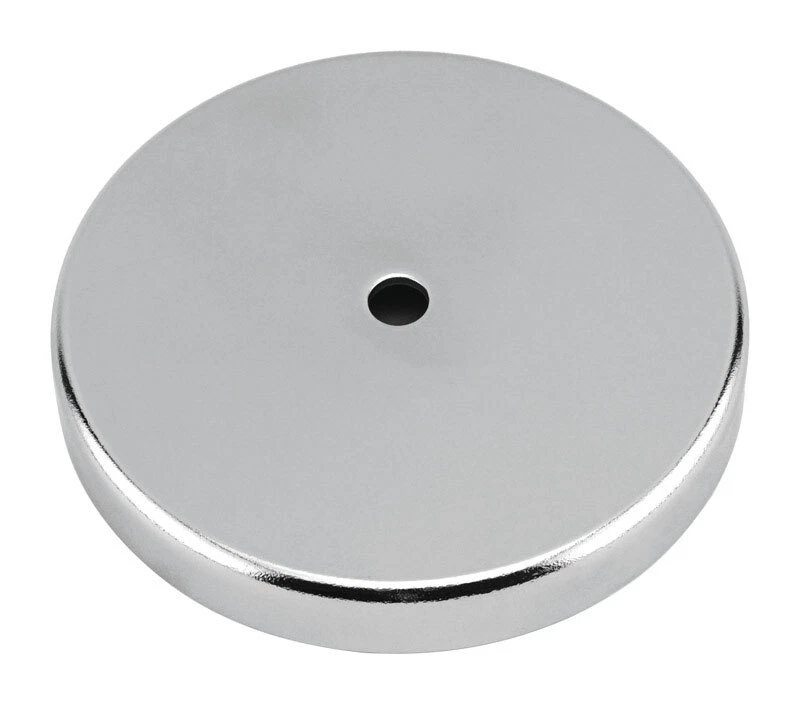 Master Magnetics 07217 Silver 25 Lbs. Round Base Magnet 0.303Lx2.04W In.