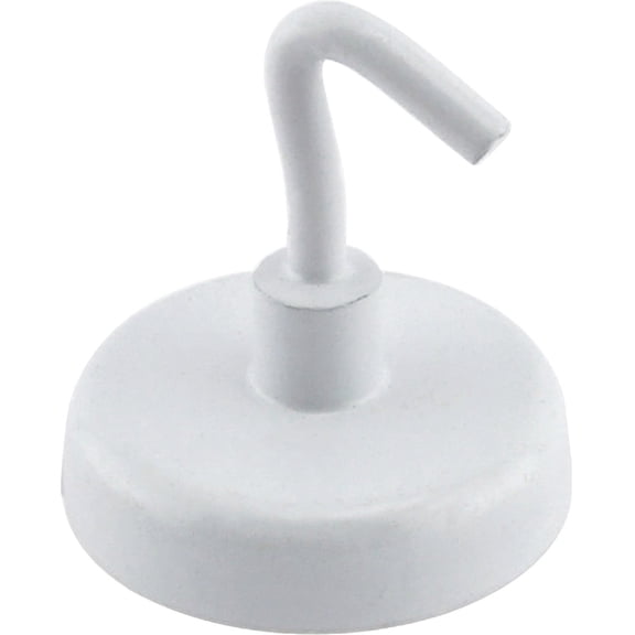 Master Magnetics 07291 White Magnet Hook 2 Count