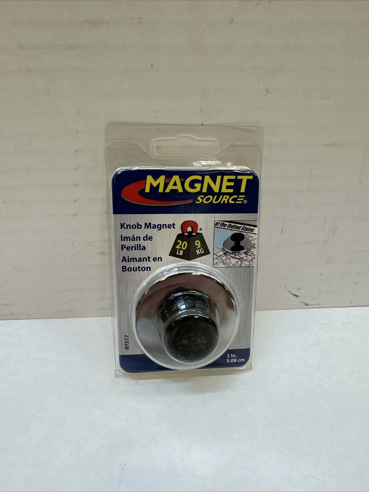 Master Magnetics 7516 Round Magnet With Handle,11 Lb. Pull 23Pa56