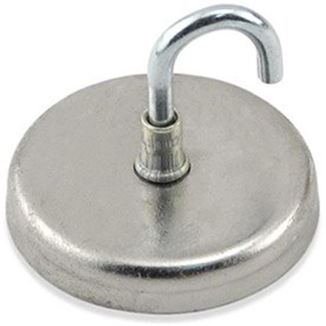 Master Magnetics B1798438 Neodymium Magnetic Hook - 40 lbs Pull Nickel - Chrome Plating