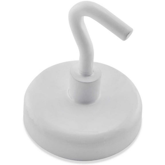 Master Magnetics B1798428 Ceramic Magnetic Hook - 14 lbs Pull White Enamel Paint