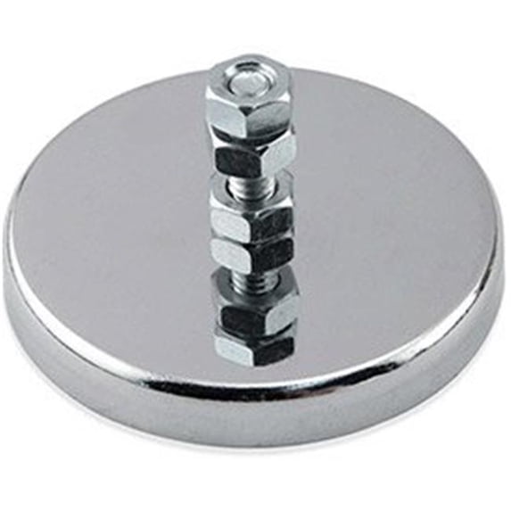 Master Magnetics B1798422 Ceramic Mount-It Magnet with Attached Screw & Nuts 65 lbs Pull Chrome