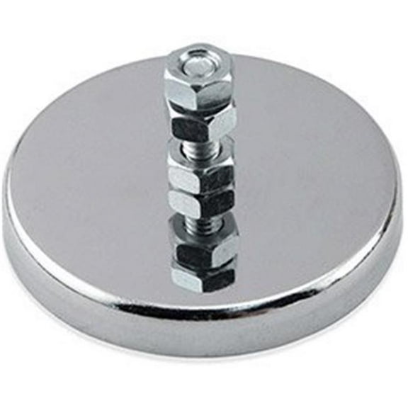 Master Magnetics B1798422 Ceramic Mount-It Magnet with Attached Screw & Nuts 65 lbs Pull Chrome