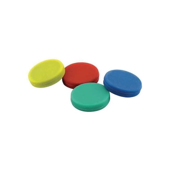 Master Magnetics 07591 Rubber Ceramic Disc Magnets Assorted Colors 4 Count