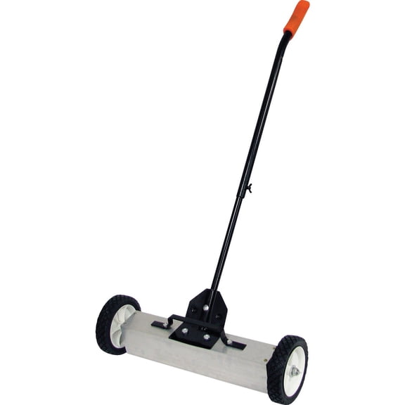 Master Magnetics Magnetic Sweeper with Wheels - Rolling Magnet Sweeper with Adjustable Handle - Powerful Magnetic Tool for Lawn and Shop Use - Pick Up Nails and Other Metal Debris - 18