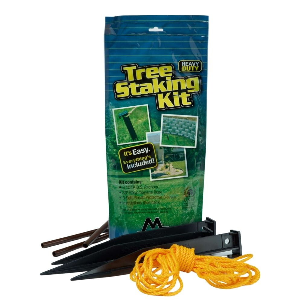 Heavy Duty Plastic Tree Staking Kit with Rope