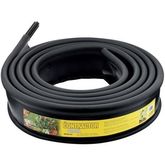 Master Mark Professional 5 in. x 20 ft. Black Plastic Garden Border Edging for Landscaping