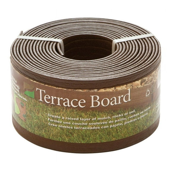 Master Mark Plastics 4" x 20' Brown Plastic Garden Border Edging