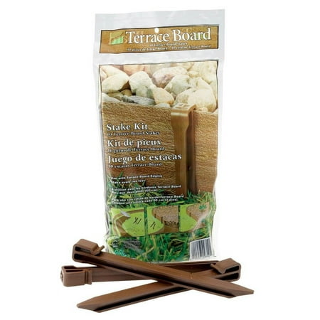 Master Mark Plastics 99310 Terrace Board 10 Inch 10 Pack, Brown Stakes,