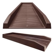 Master Mark Splash Block, Decorative Gutter Downspout Extensions, Splashguard, Foundation Water Diverter, Rain Gutter Guard, Plastic 24  Brown 1 Pack