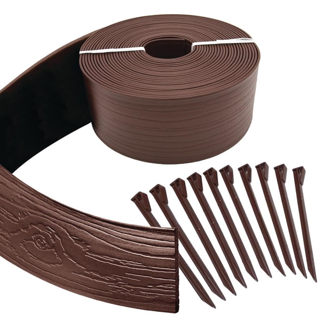 Master Mark Terrace Board Landscape Edging, 4 in. x 40 ft. Brown ...