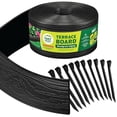 thumbnail image 1 of Master Mark Terrace Board Landscape Garden Border Edging Plastic (Black) 5 in. x 40 ft. with 10 Stakes, 1 of 8