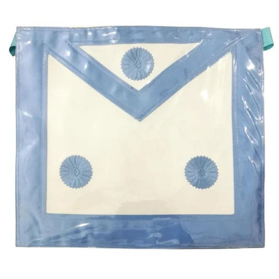 Master Mason Blue Lodge Apron - Durable Plastic in Striking Sky Blue