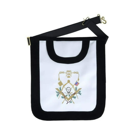 Master Mason Blue Lodge Apron – George Washington’s Replica, Historic Masonic Regalia with Adjustable Belt