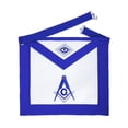 thumbnail image 1 of Master Mason Blue Lodge Apron – Royal Blue with Flap, Adjustable Belt, Chrome Metal Snake Fastener(Lambskin), 1 of 3