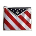thumbnail image 1 of Master Mason Blue Lodge Apron – USA Flag White, Red & Blue Hand Embroidery, Masonic Regalia with Adjustable Belt, 1 of 4