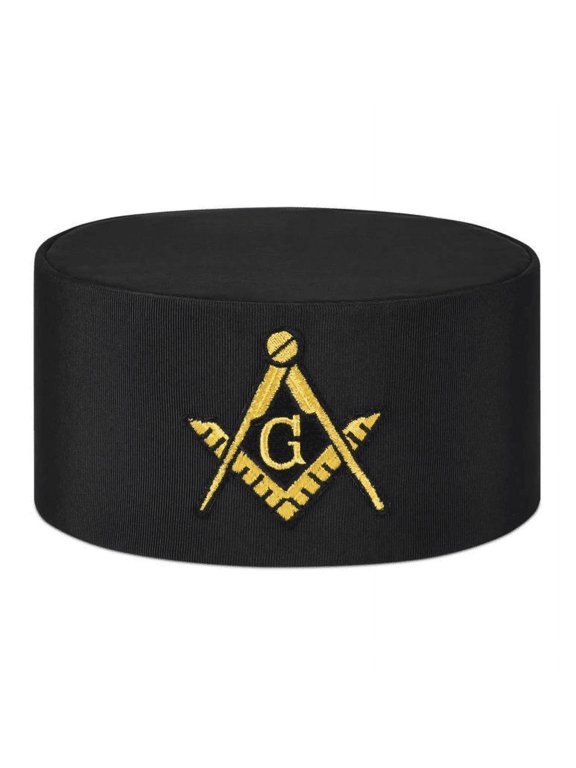 Master Mason Blue Lodge Crown Cap - Black rayon