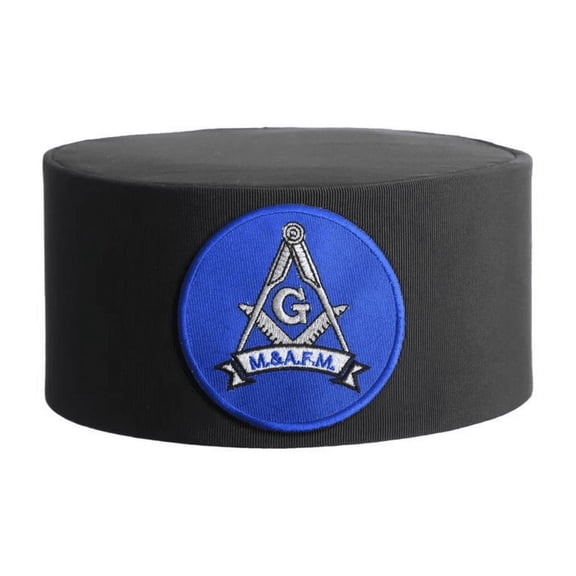 Master Mason Blue Lodge Crown Cap - Black with Blue Patch