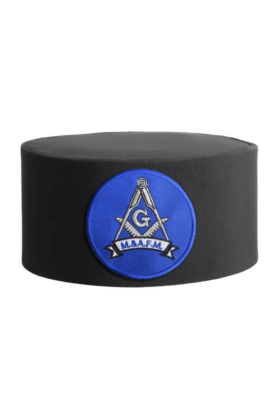 Master Mason Blue Lodge Crown Cap - Black with Blue Patch