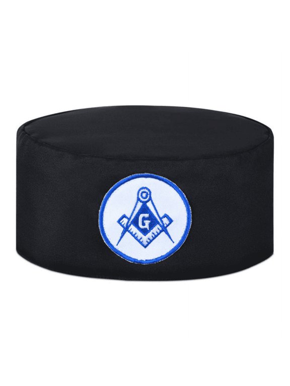 Master Mason Blue Lodge Crown Cap - White & Blue Emblem