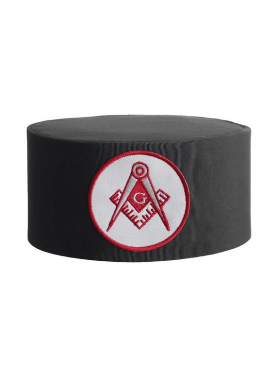 Master Mason Blue Lodge Crown Cap - White & Red Emblem